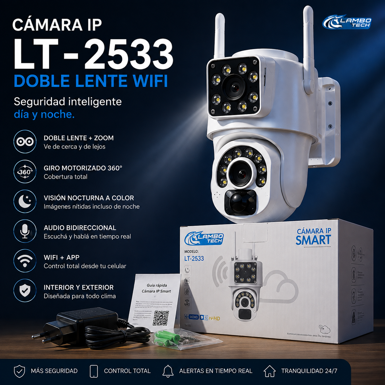 Cámara IP LT-2533 Doble Lente WiFi